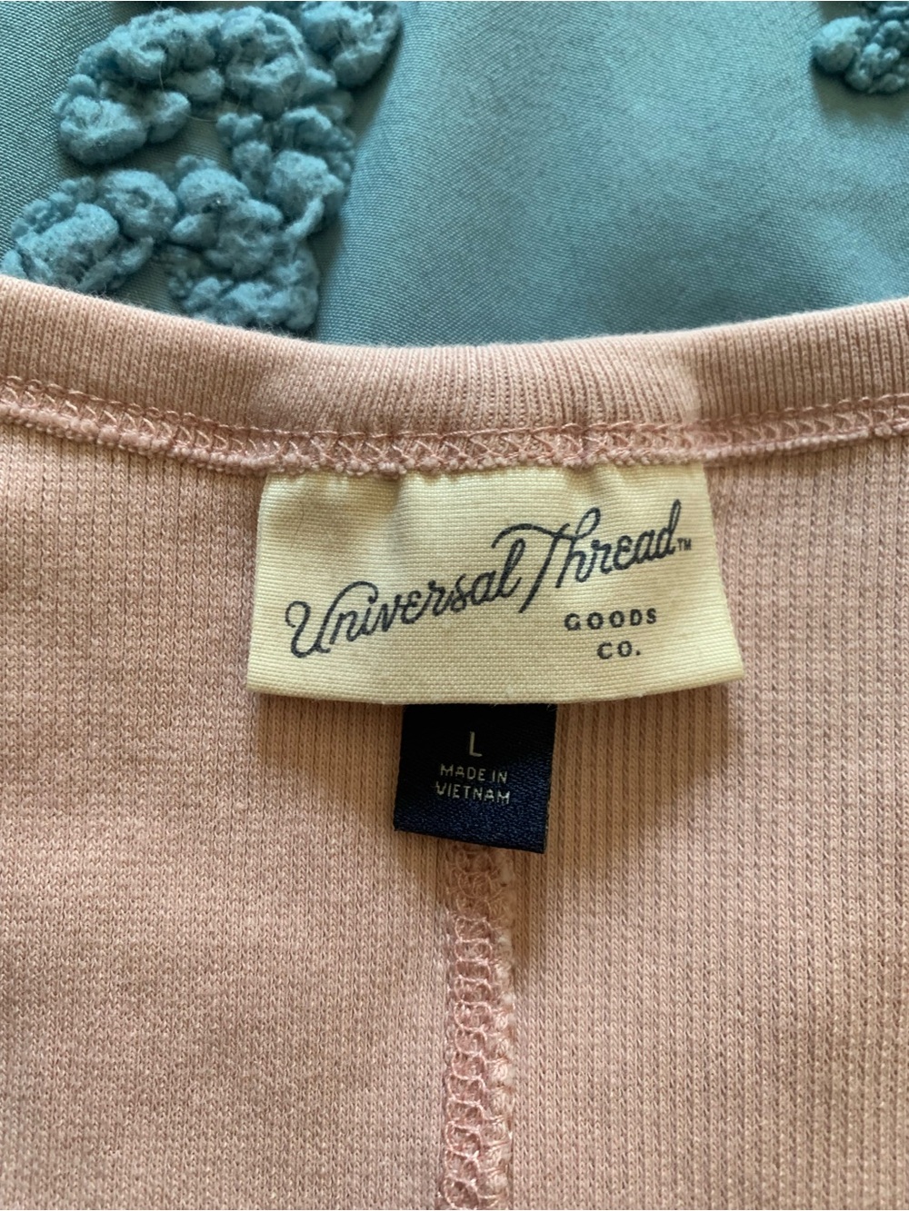Universal Thread Peach Ribbed Scoop Neck Tank - Picture 3 of 3